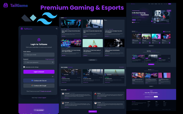 TailGame Template Preview