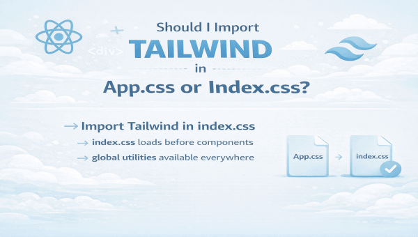 Should I Import Tailwind in App.css or Index.css?